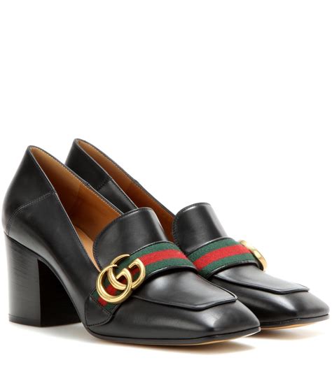 gucci loafers with heel.